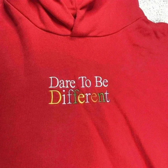 Seek Discomfort Hoodie Sz 2XL Red Color Sweatshirt Embroidered Organic - Picture 6 of 11